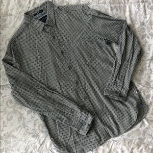 Denim & Flower Slim Fit Grey Hashed Button Down